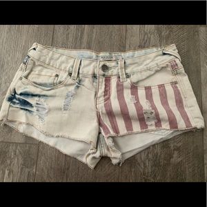 Iris American Flag Jean Shorts